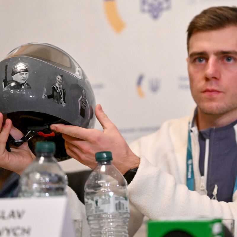 Der bei Olympia wegen seines Skeleton-Helmes ausgeschlossene Ukrainer Wladislaw Heraskewytsch ruft zu aktivem Protest bei den Paralympics auf. (Archivbild) - Foto: Peter Kneffel/dpa