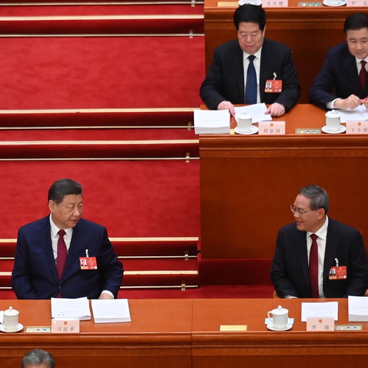 Auch Staats- und Parteichef Xi Jinping verfolgt in der Großen Halle des Volkes den Auftakt des Volkskongresses.  - Foto: Johannes Neudecker/dpa