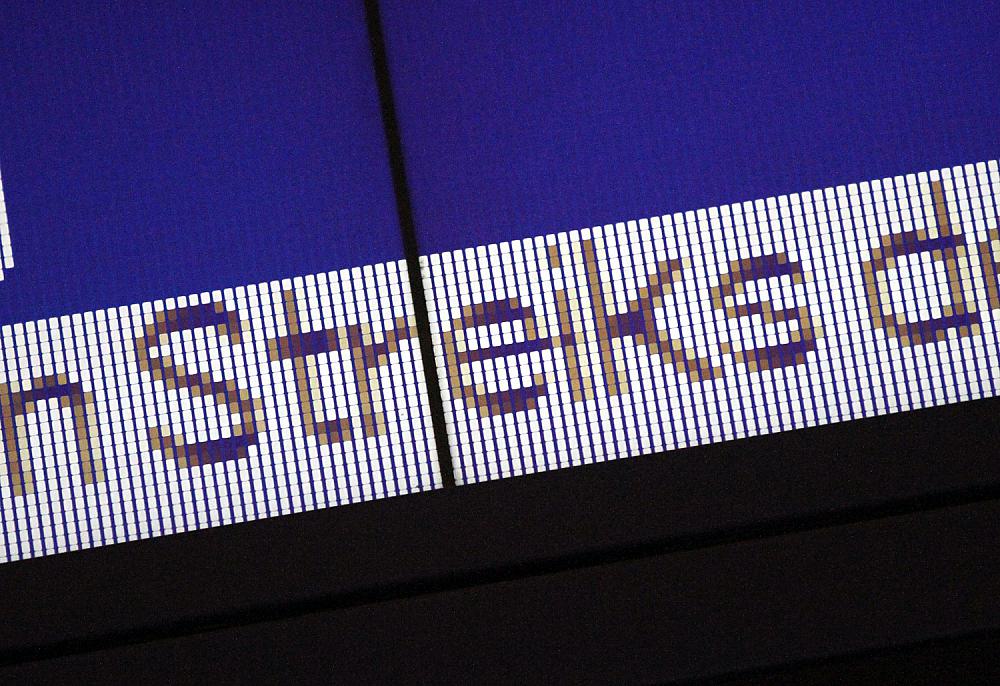 Streik-Hinweis bei der Bahn (Archiv)