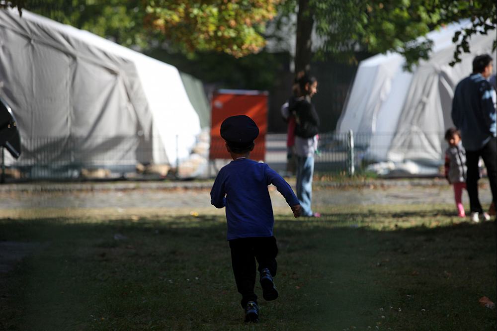 Flüchtlinge in einer 