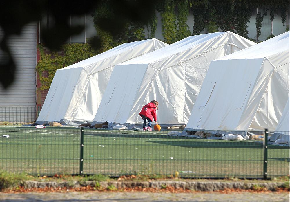 Flüchtlingskind in einer 