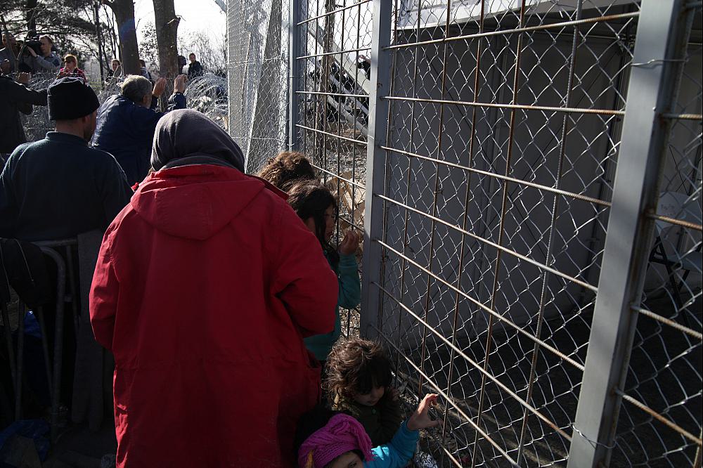 FlÃ¼chtlinge an der Grenze Griechenland-Mazedonien