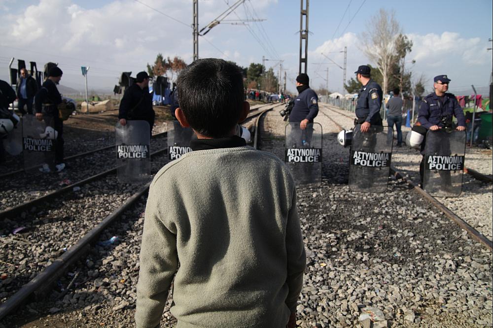FlÃ¼chtlingsjunge in Griechenland