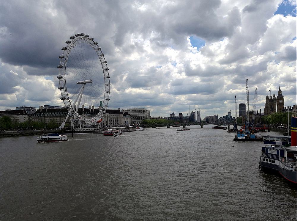 London Eye an der Themse (Archiv)