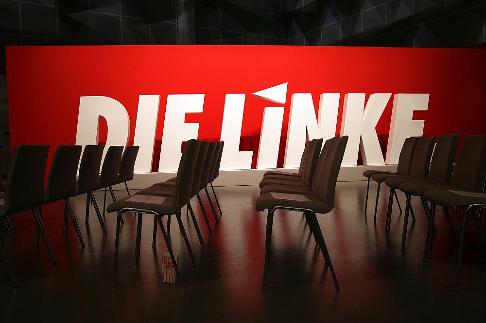 Linkspartei-Logo auf Parteitag (Archiv)