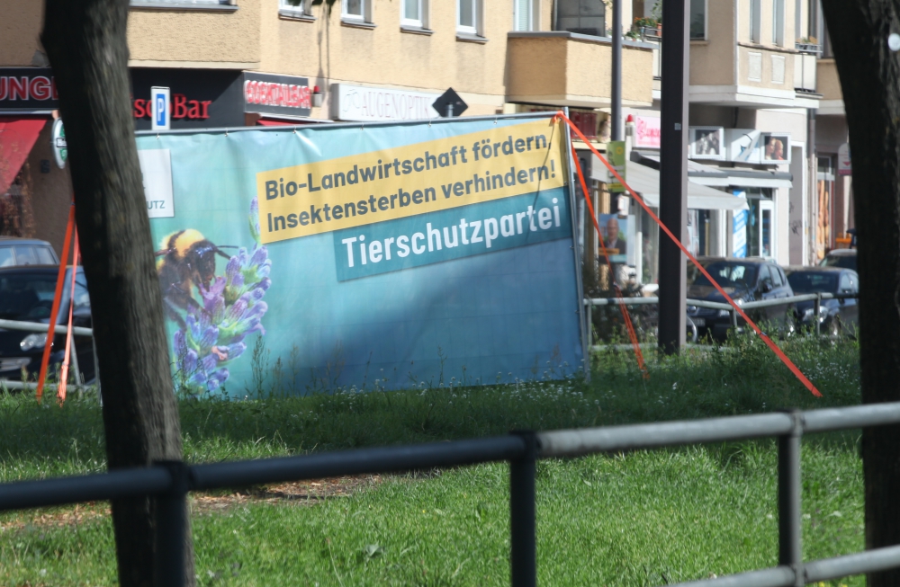 Wahlplakat für Tierschutzpartei