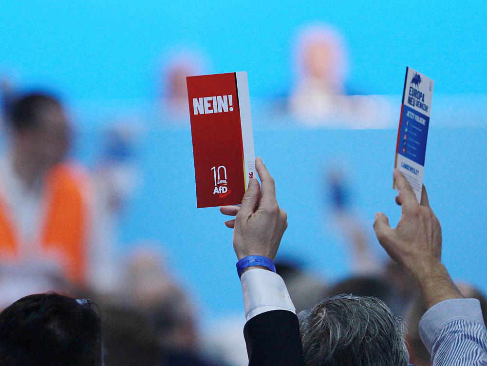 Abstimmung auf AfD-Parteitag im Juli 2023
