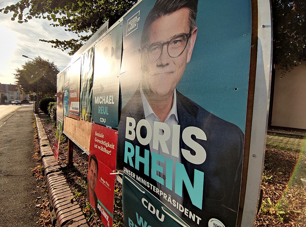 CDU-Wahlplakat zur Landtagswahl in Hessen 2023 (Archiv)