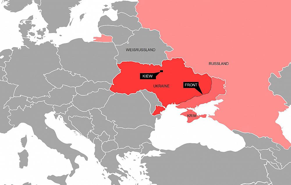 Frontverlauf in der Ukraine (Archiv)