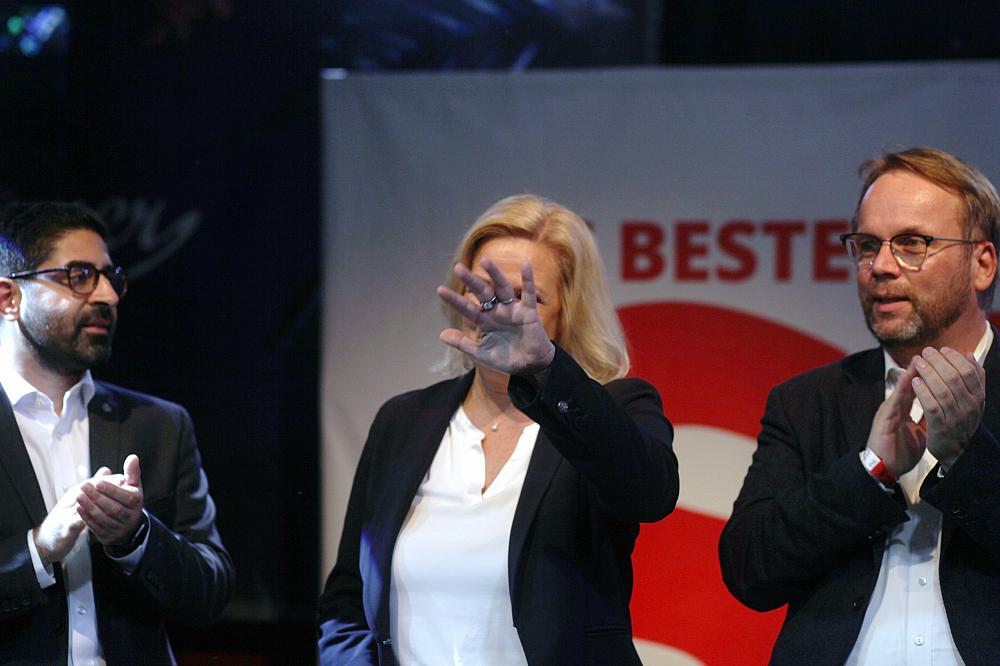 SPD-Wahlparty mit Kaweh Mansoori, Nancy Faeser, Timon Gremmels (Archiv)