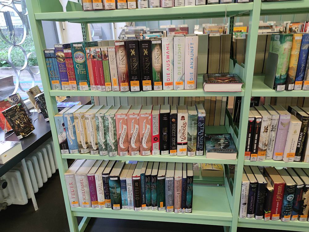 Fantasy-Literatur in einer Bibliothek (Archiv)