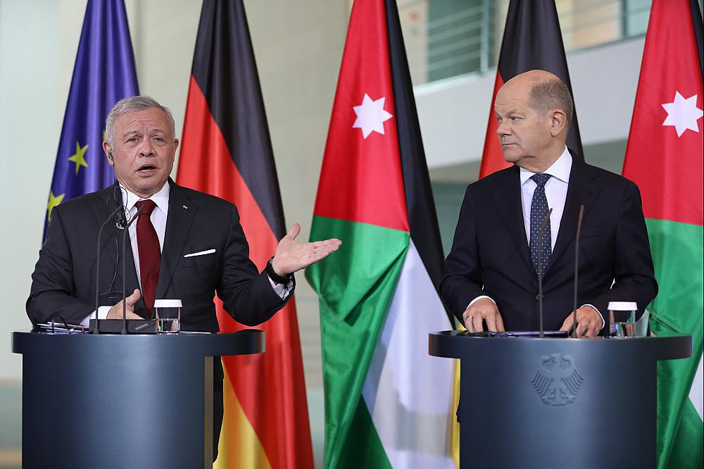 Abdullah II. bin al-Hussein und Olaf Scholz (Archiv)