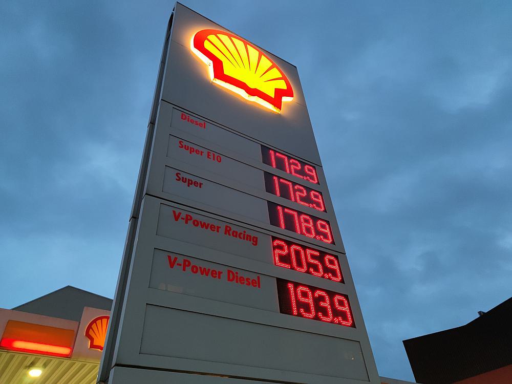 Shell-Tankstelle im Januar 2024 (Archiv)