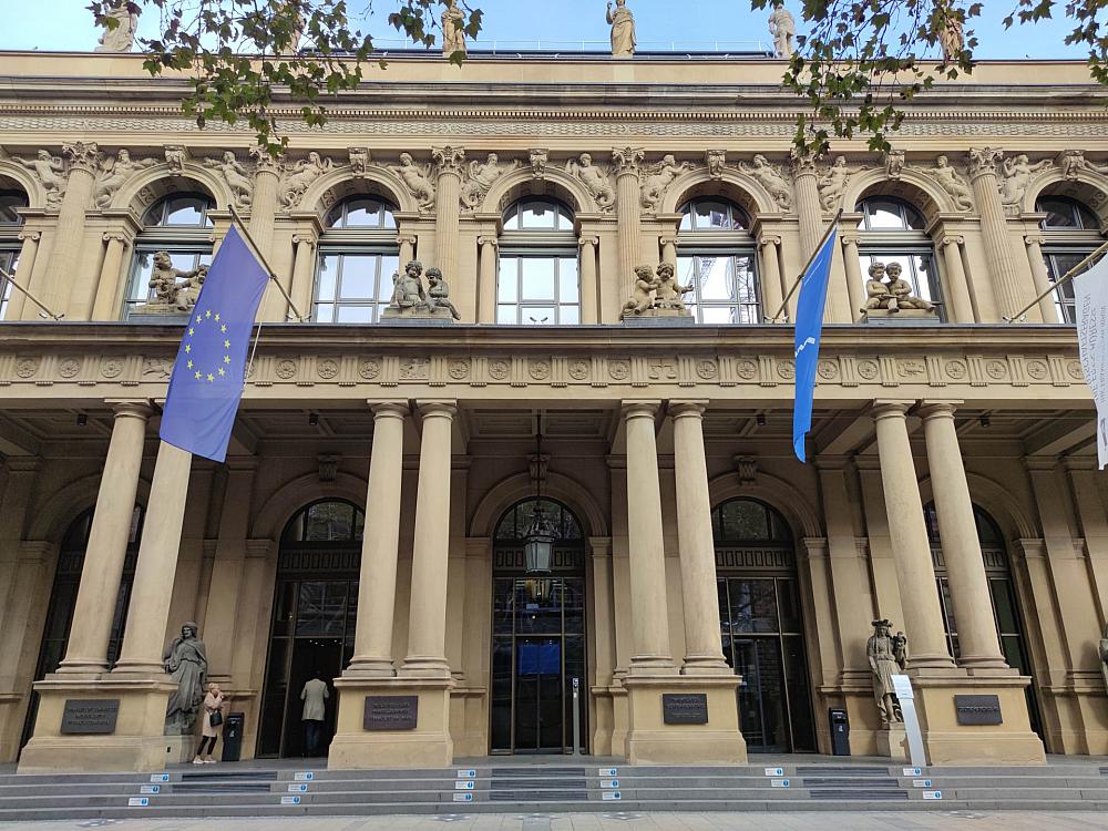 Frankfurter Börse am Börsenplatz in Frankfurt am Main