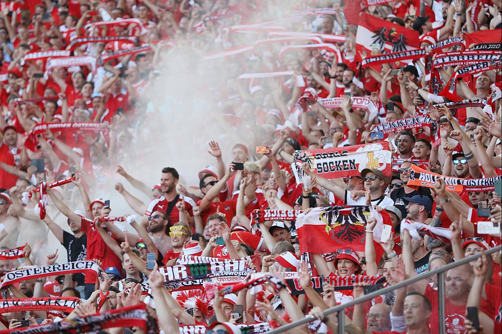 Österreichische Fans bei der Fußball-EM 2024