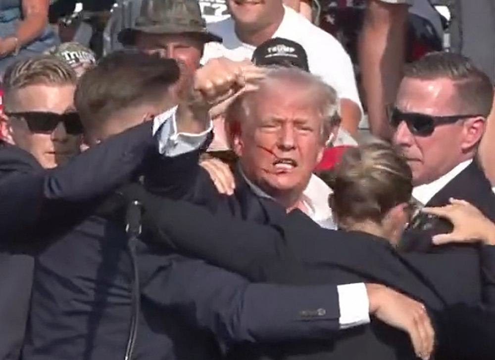 Aufnahme von Trump-Auftritt in Pennsylvania am 13.07.2024