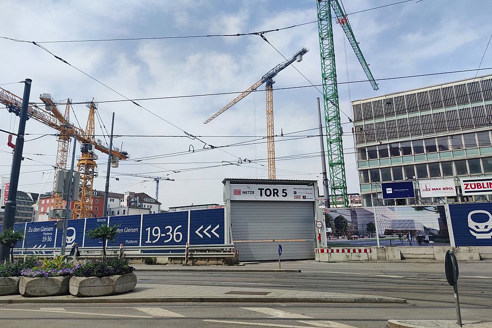 Baustelle am Münchner Hauptbahnhof