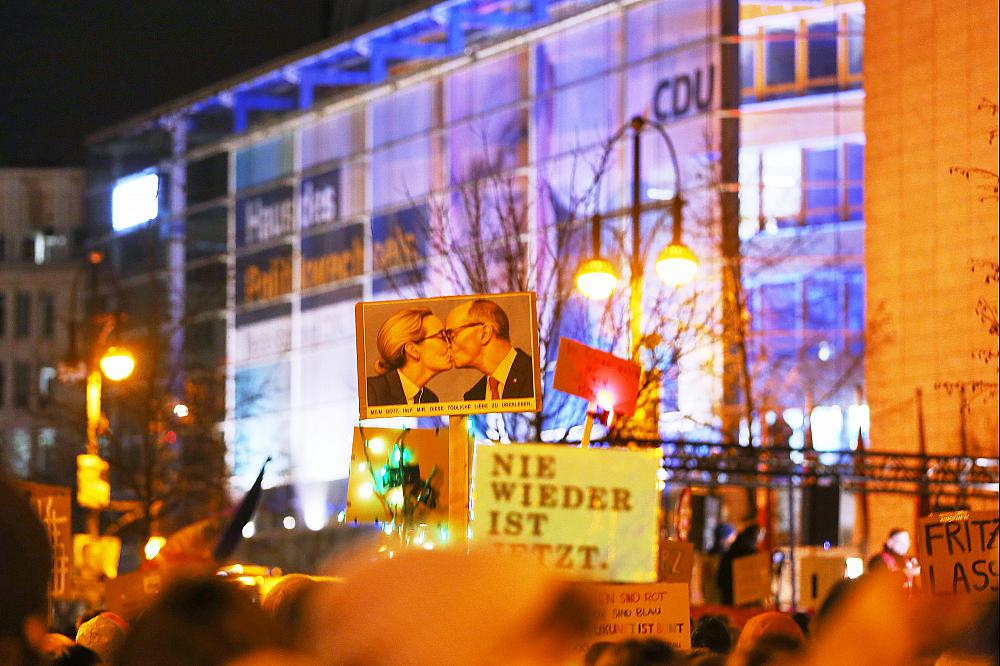 Demo vor der CDU-Parteizentrale am 02.02.2025