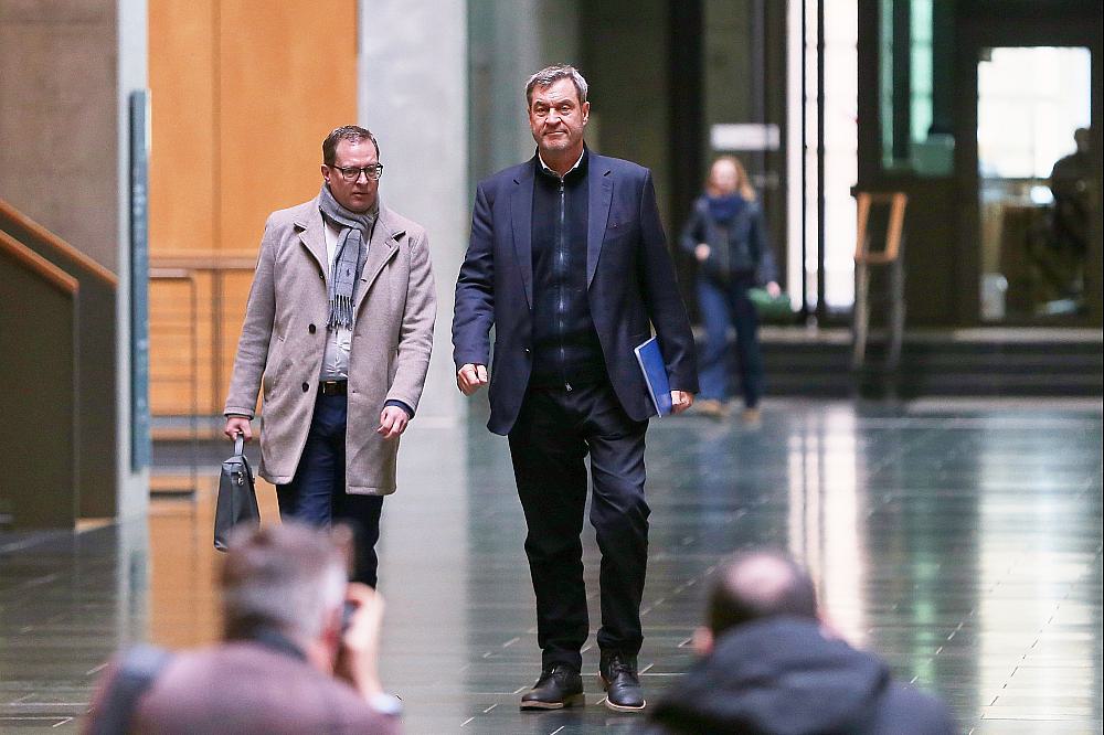 Martin Huber und Markus Söder am 28.02.2025