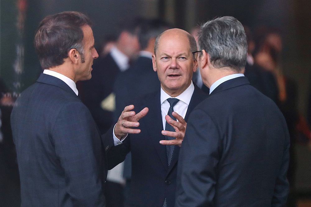 Emmanuel Macron, Olaf Scholz, Keir Starmer (Archiv)