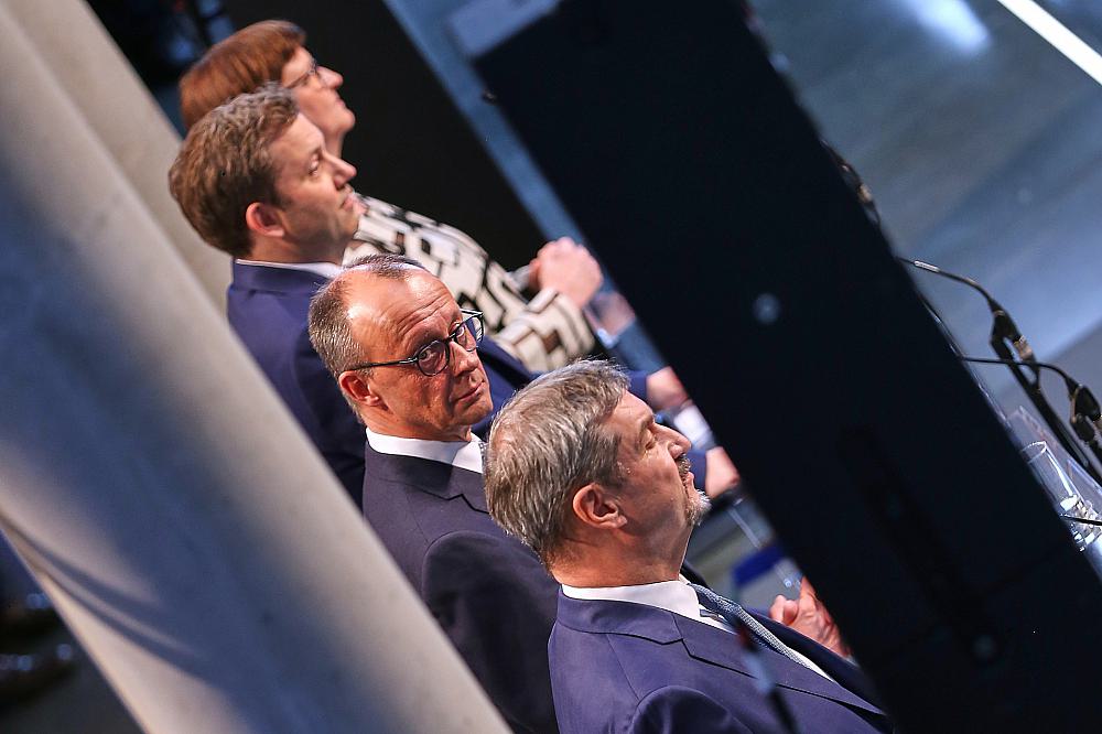 Esken, Klingbeil, Merz, Söder am 09.04.2025