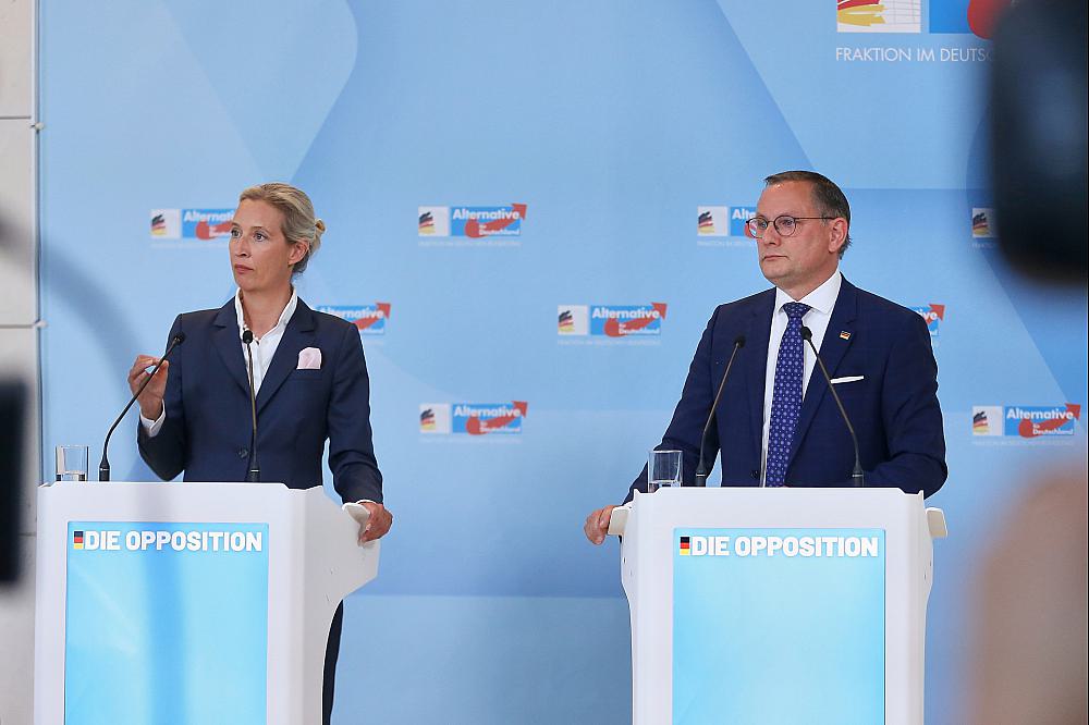 Alice Weidel und Tino Chrupalla am 05.05.2025