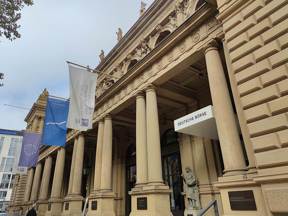 Frankfurter Börse am Börsenplatz in Frankfurt am Main