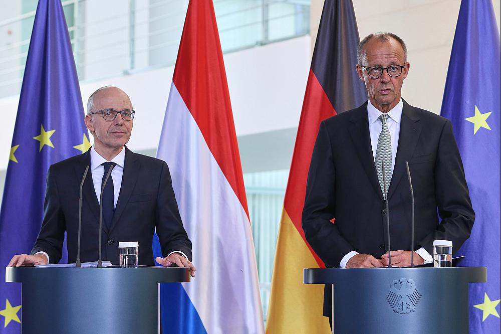 Luc Frieden und Friedrich Merz