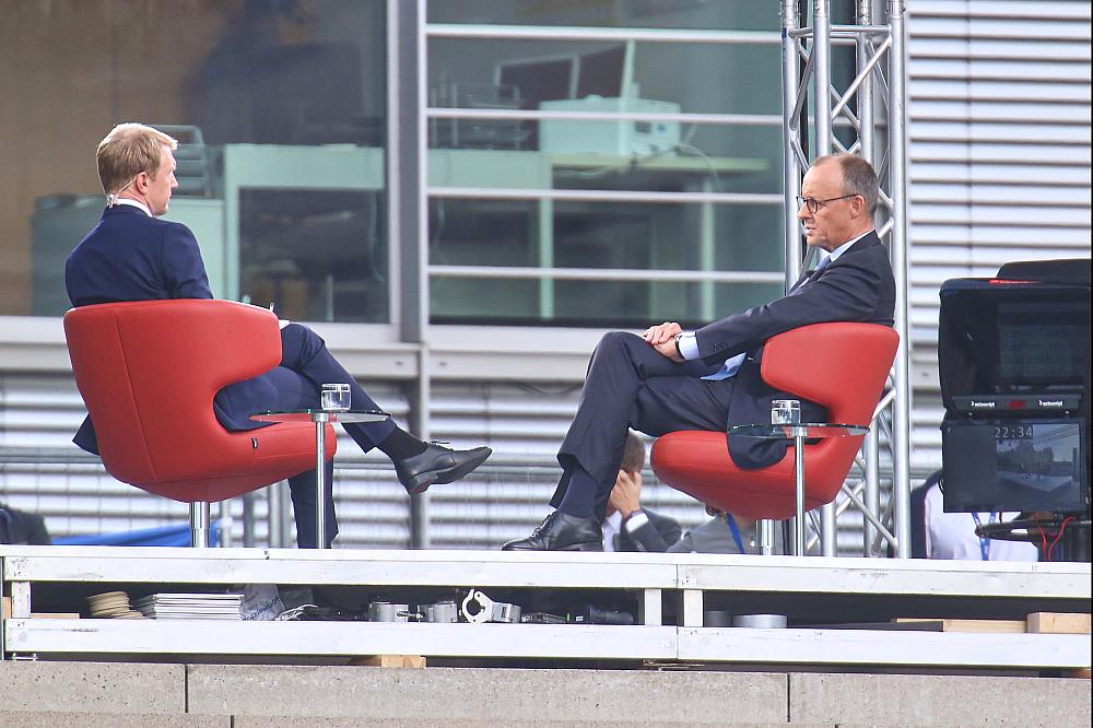 Markus Preiß und Friedrich Merz am 13.07.2025