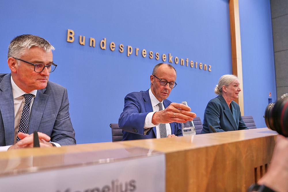 Friedrich Merz in der Sommerpressekonferenz am 18.07.2025