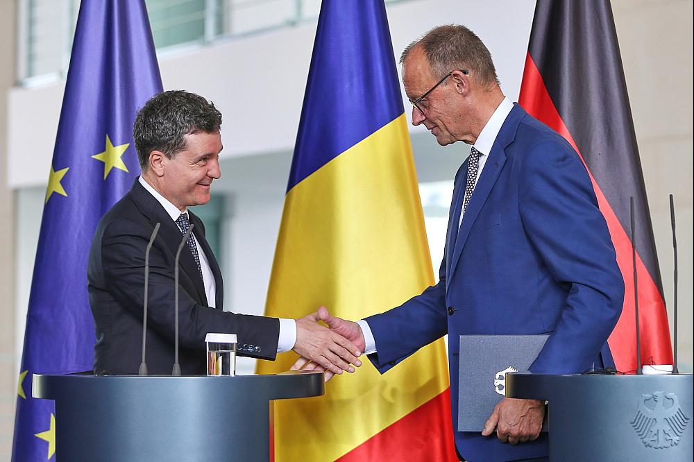 Nicusor Dan und Friedrich Merz am 18.07.2025