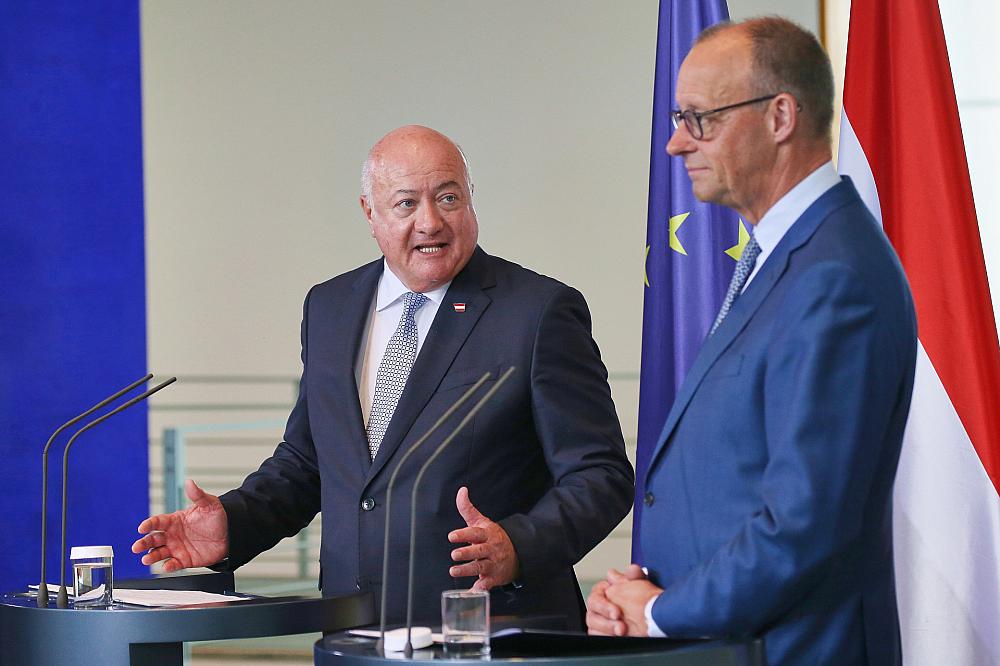 Christian Stocker und Friedrich Merz (Archiv)