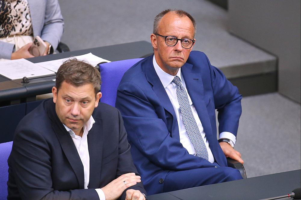 Lars Klingbeil und Friedrich Merz (Archiv)