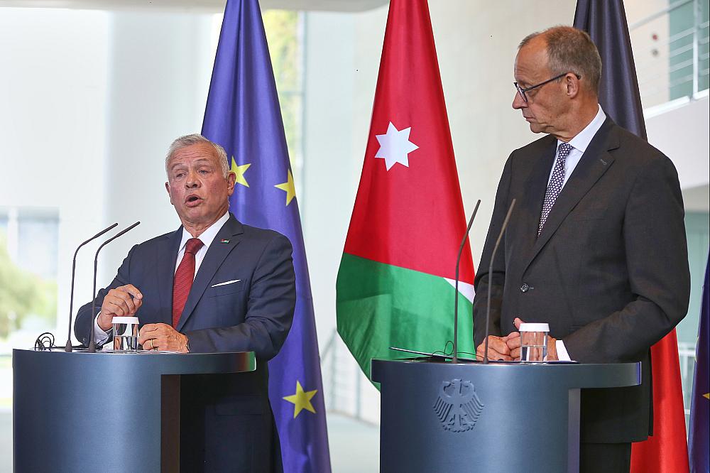 Abdullah II. bin al-Hussein und Friedrich Merz am 29.07.2025