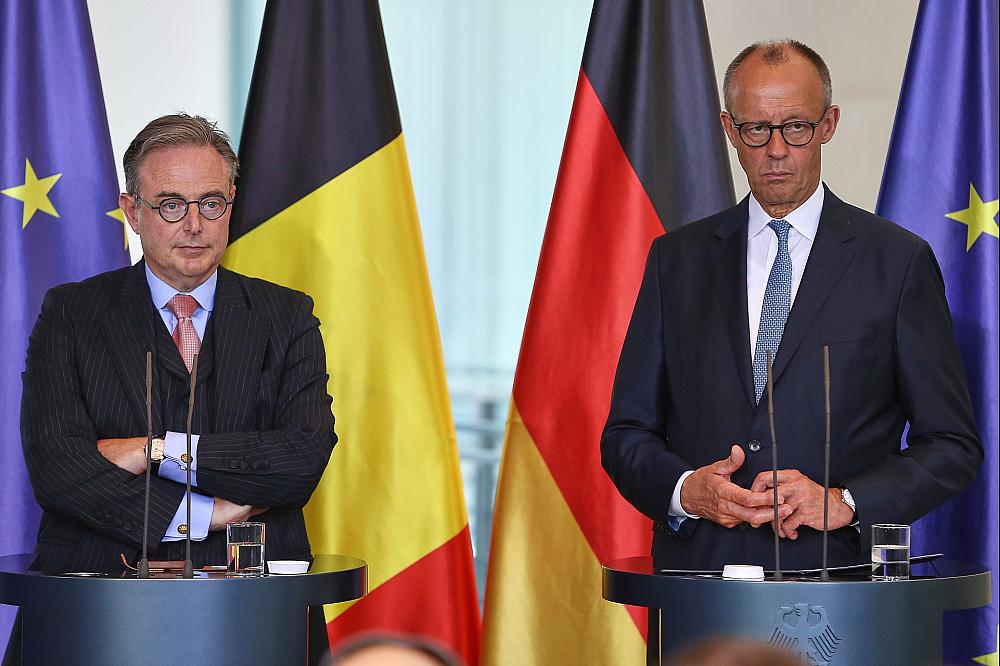 Bart De Wever und Friedrich Merz am 26.08.2025