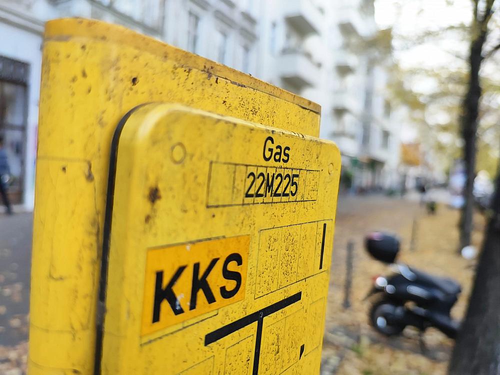 Gas-Hinweisschild (Archiv)