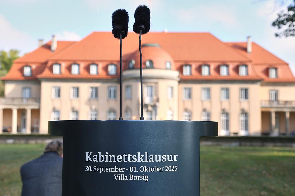 Kabinettsklausur in der Villa Borsig am 01.10.2025