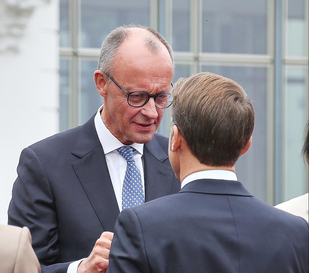 Friedrich Merz und Emmanuel Macron am 03.10.2025 über dts Nachrichtenagentur