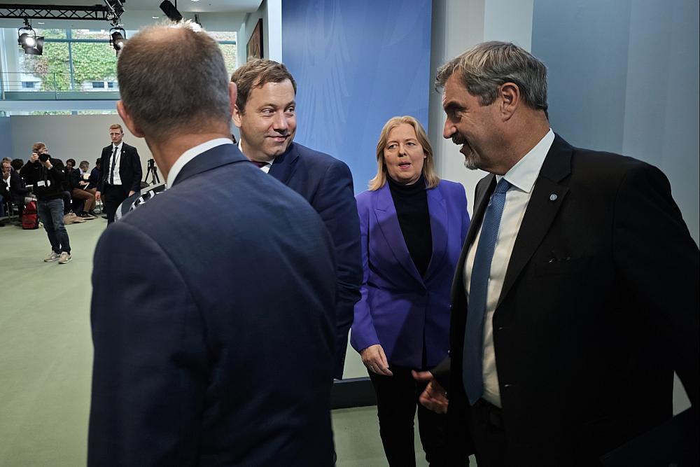 Pressekonferenz nach Koalitionsausschuss am 09.10.2025