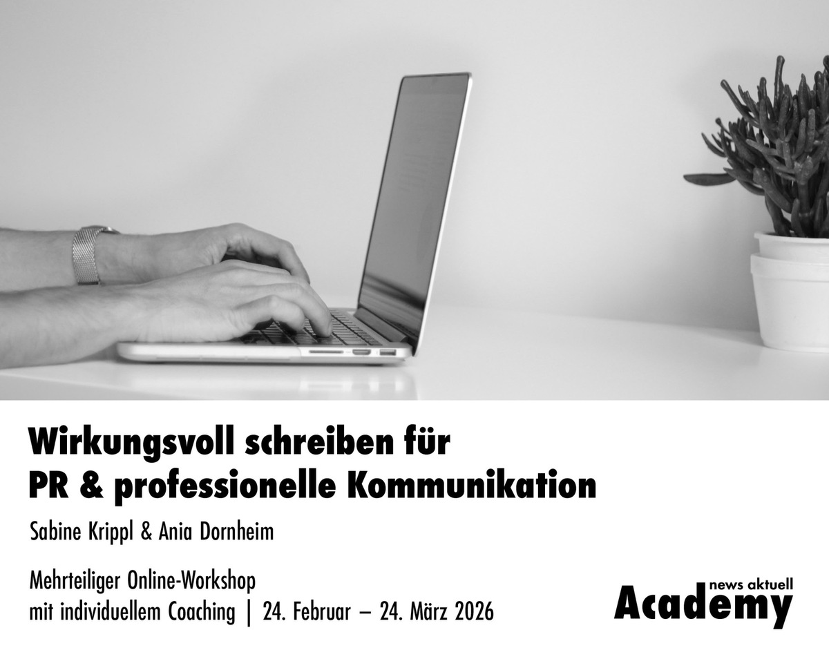 Wirkungsvoll schreiben für PR & professionelle Kommunikation / Mehrteiliger Online-Workshop mit individuellem Coaching presseportal.de