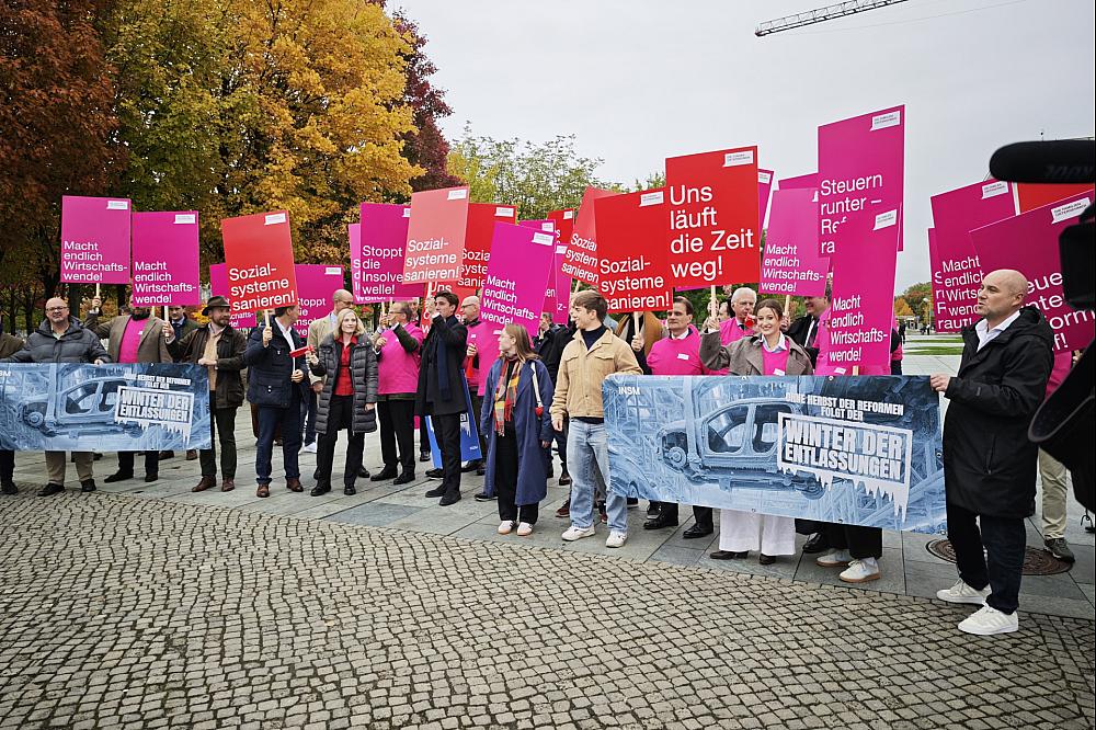 Demo des Unternehmerverbandes 