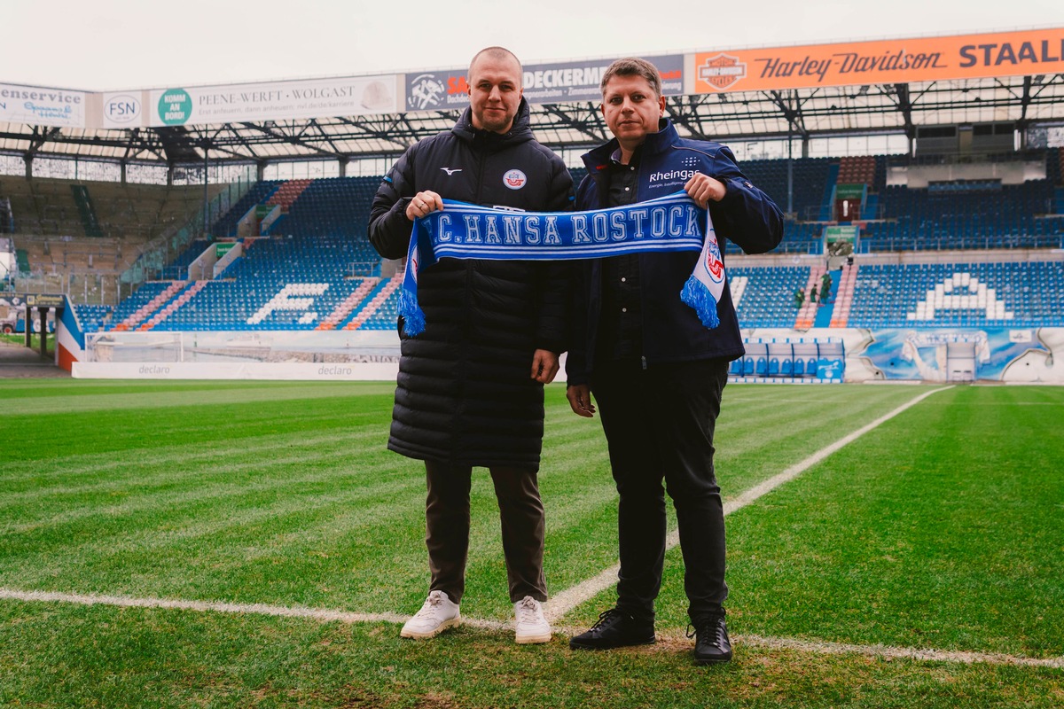 Rheingas ist neuer Business-Partner des F.C. Hansa Rostock / Tradition trifft Teamgeist - Zwei Traditionsmarken feiern Jubiläen und starten gemeinsame Partnerschaft im Norden
