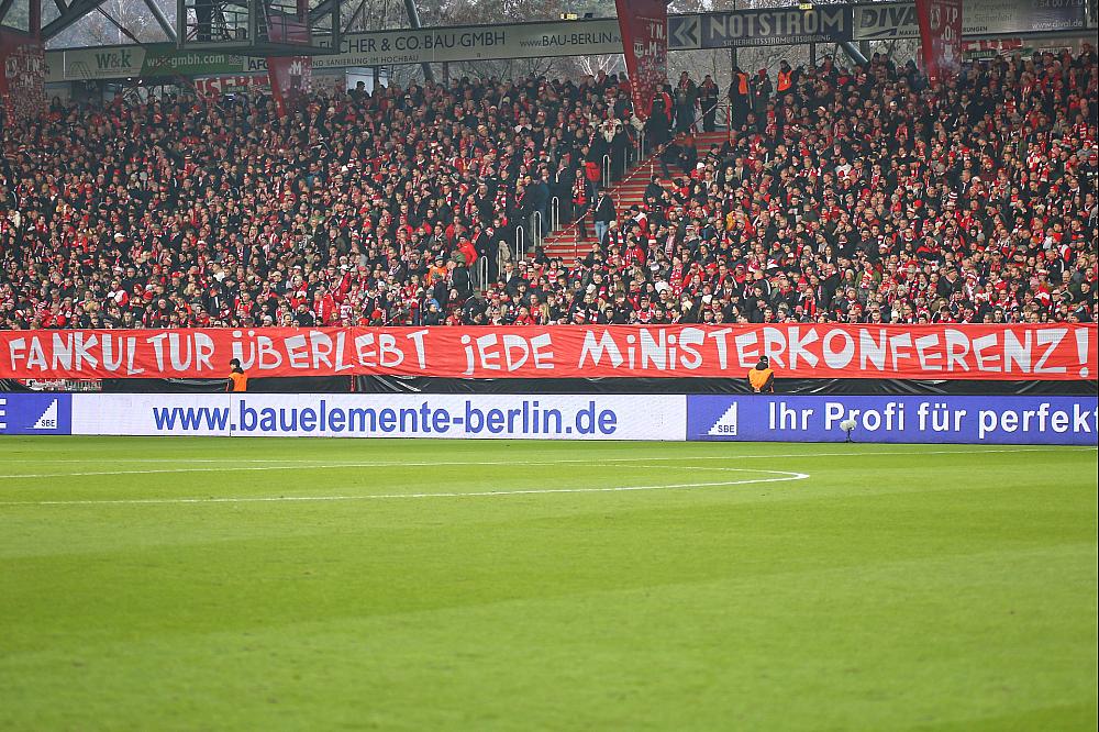 Protest der Fans von Union Berlin am 29.11.2025 über dts Nachrichtenagentur