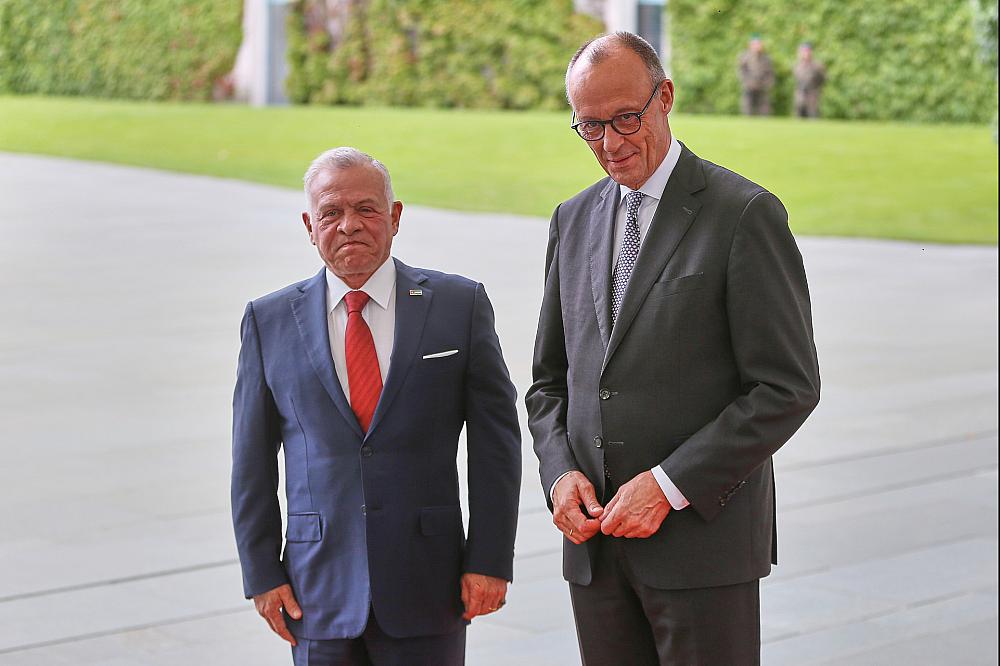 Abdullah II. bin al-Hussein und Friedrich Merz in Berlin (Archiv)