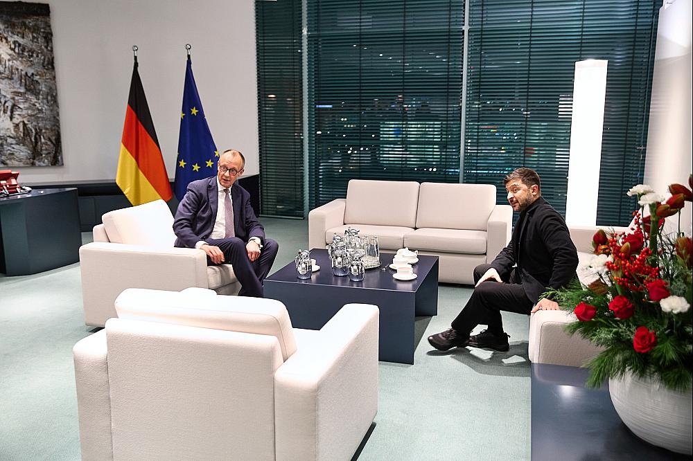 Friedrich Merz und Wolodymyr Selenskyj am 15.12.2025