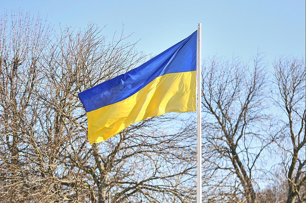 Fahne der Ukraine am 15.12.2025