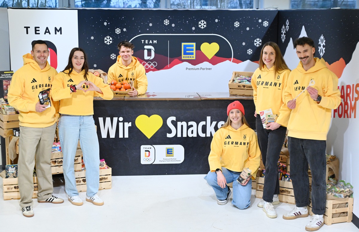 Premium Partner EDEKA-Verbund mit Team Deutschland auf der #roadtomilanocortina / EDEKA-Verbund sorgt für ausgewogene Verpflegung bei der Team D Einkleidung