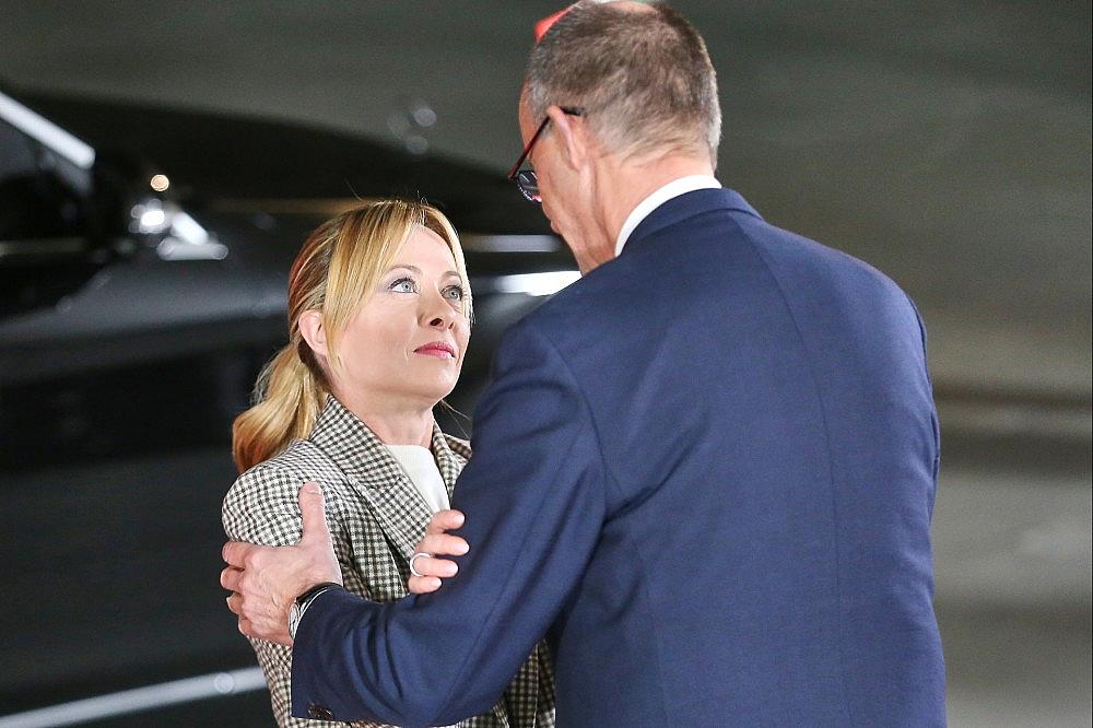 Giorgia Meloni und Friedrich Merz (Archiv) via dts Nachrichtenagentur