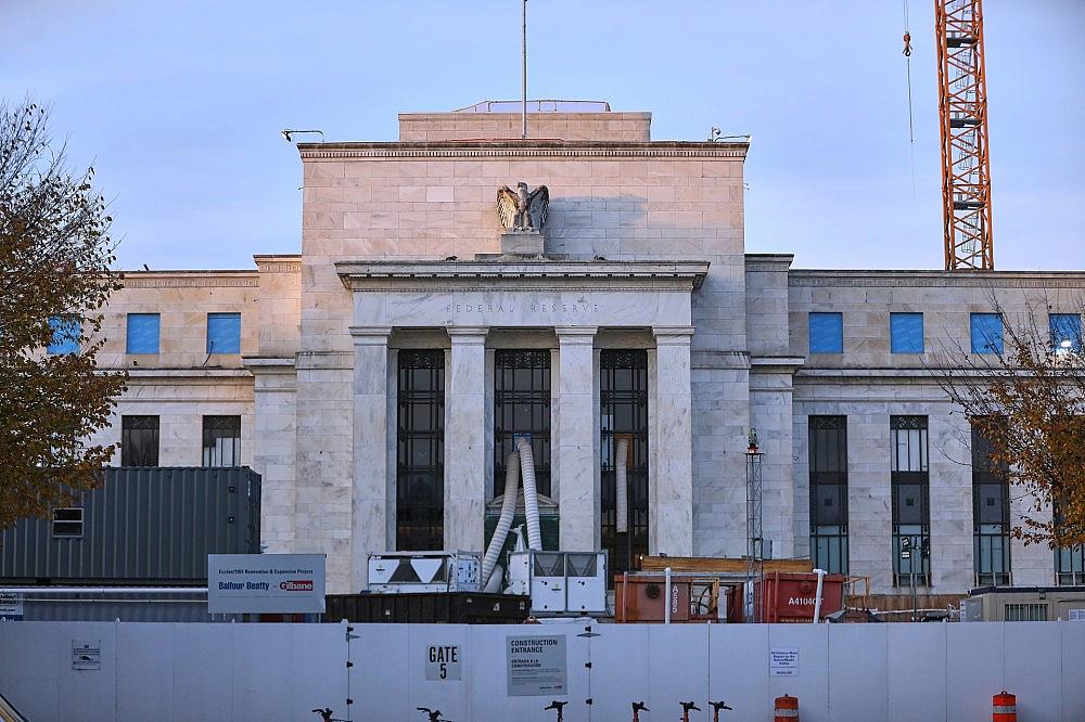 Baustelle am Sitz der Federal Reserve