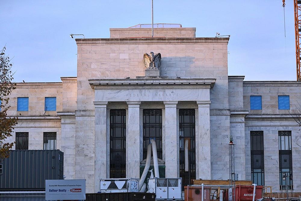 Baustelle am Sitz der Federal Reserve